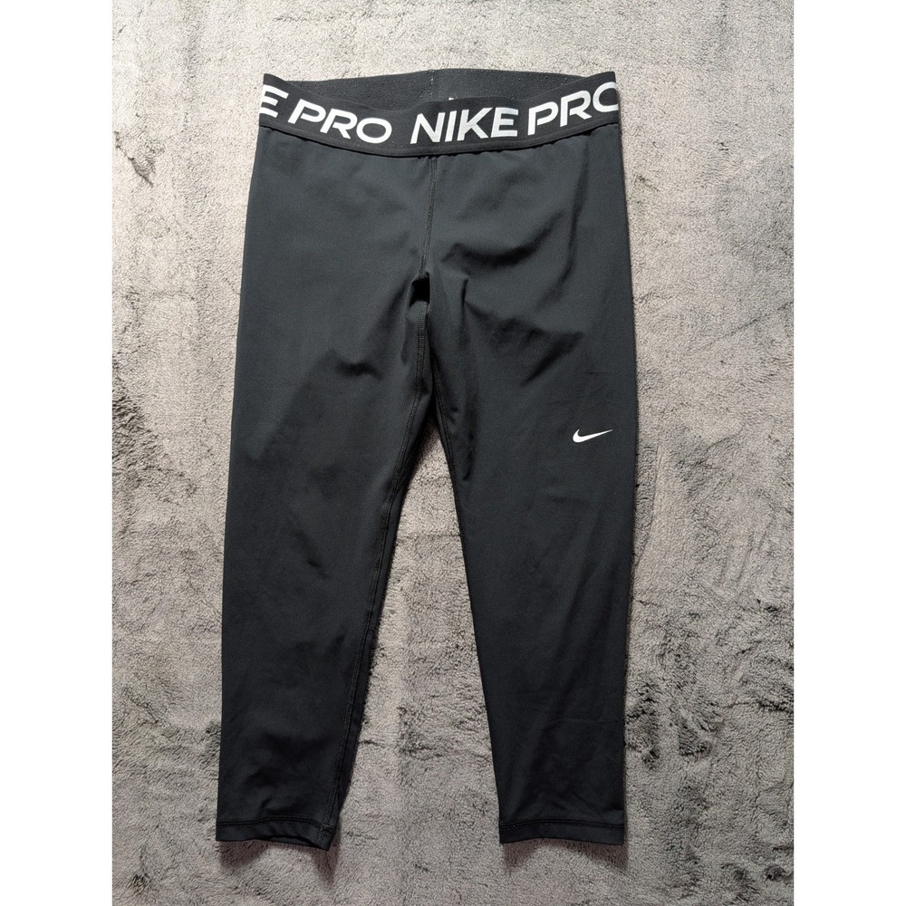 Nike Pro Capri Yoga Pants Women's Size Large Black